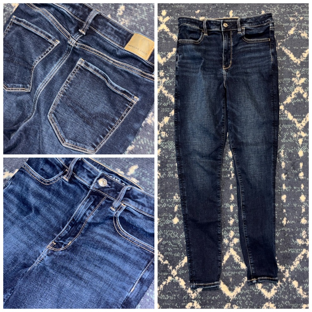 American Eagle Outfitters High Rise Dark Blue Jeggings